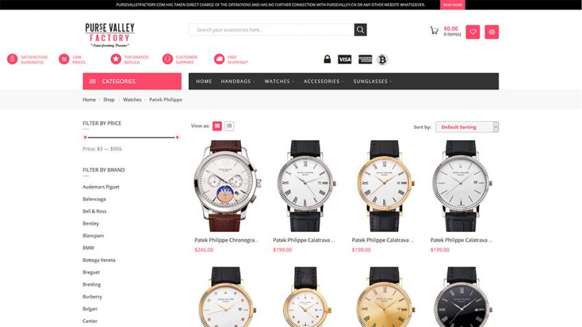 Pursevalley.cn - Replica Watch Site Review